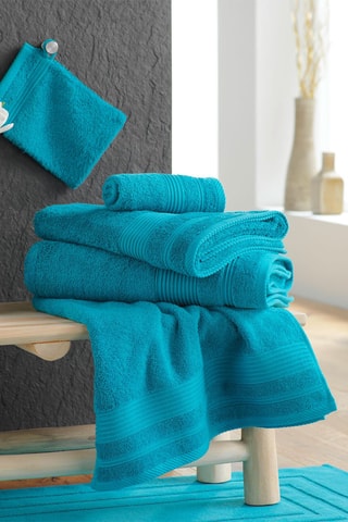 Drap de douche Tendresse - Bleu canard