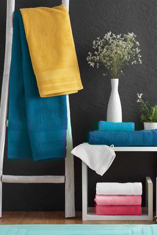 Drap de douche Tendresse - Bleu canard