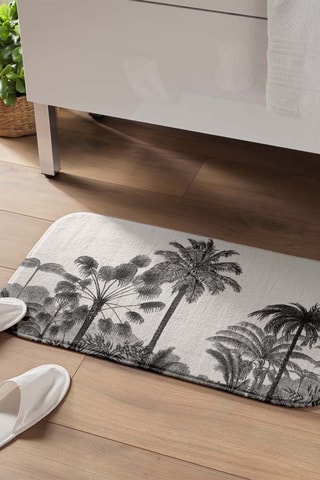Tapis de bain Cocoty - 45 x 75 cm - Ecru et noir