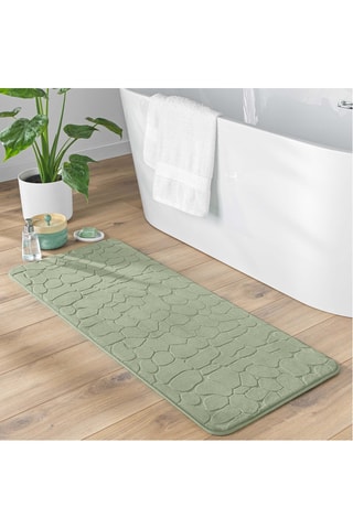 Tapis de bain Ricochet - Sauge - 50 x 120 x 1 cm