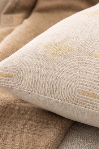 Coussin Ondine - Beige et jaune - 40 x 60 x 20 cm