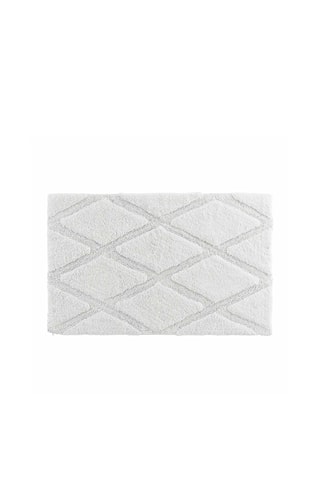 Tapis de bain Thais - Blanc - 50 x 80 x 0,8 cm