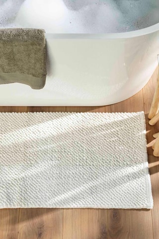 Tapis de bain Yanis - Blanc - 50 x 80 x 0,8 cm