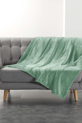 Plaid Flanou - Sauge - 180 x 220 cm