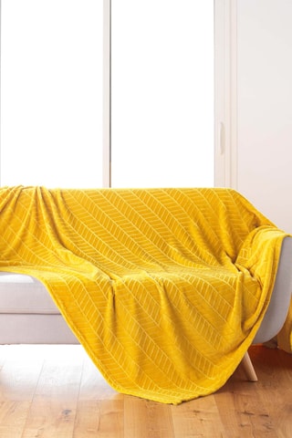 Plaid Arya - Jaune - 180 x 220 x 0,5 cm