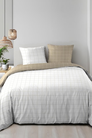 Parure de couette réversible Cadria - Naturel et beige