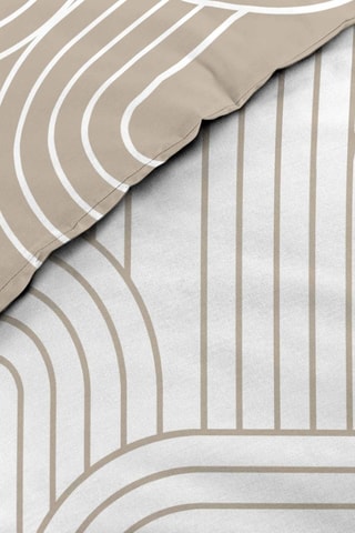 Parure de couette réversible Modul - Blanc et marron