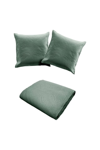 Ensemble couvre-lit Romane - Vert