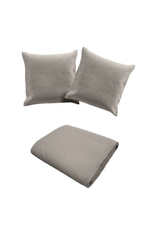 Ensemble couvre-lit Romane - Gris