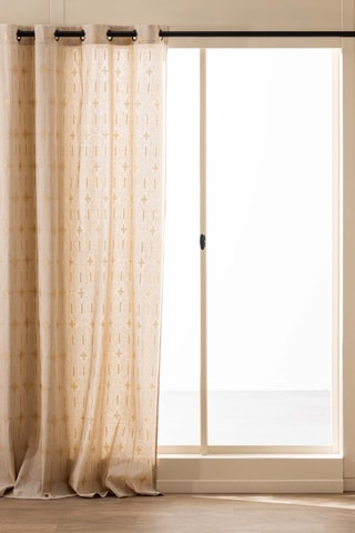 2 rideaux Ondine - Blanc - 140 x 240 cm