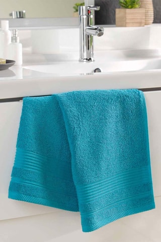 2 x Serviette de toilette Tendresse - Bleu canard