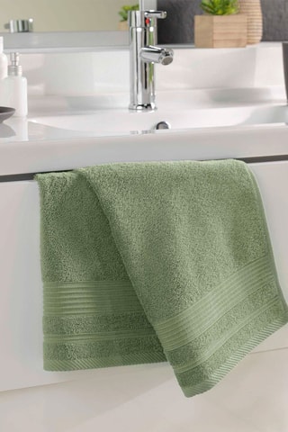 2 x Serviette de toilette Tendresse - Vert - 50 x 90 cm
