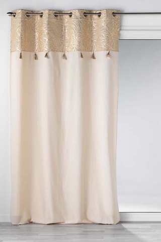 2 x Rideau Solea - Beige et doré - 140 x 240 cm