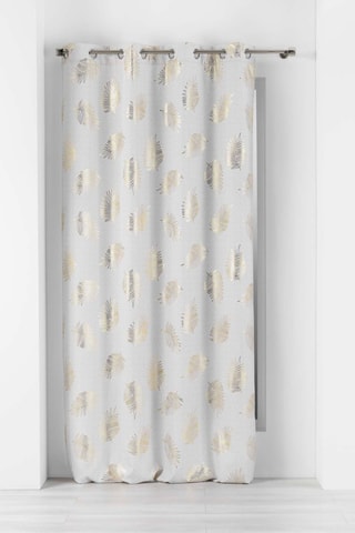 2 x Rideau Sunny gold - Blanc et doré - 140 x 260 cm
