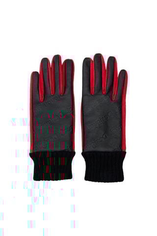 Lamsleren Handschoenen Zwart