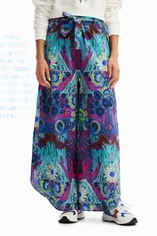 Broek met Hoge Taille - Turquoise