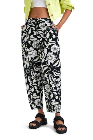 Casual Broek Hoge Taille Zwart