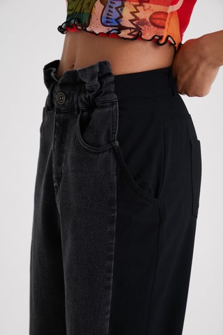 Broek Hoge Taille Twist - Zwart