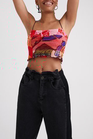Broek Hoge Taille Twist - Zwart