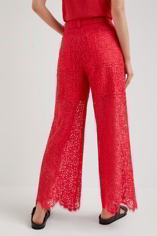 Broek Wide Legs Rood
