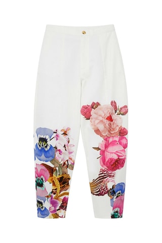 Broek tappered Hoge Taille Lil - Wit