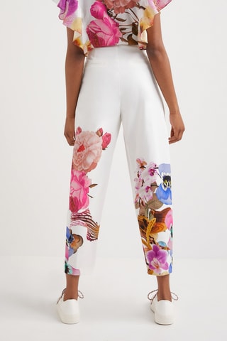 Broek tappered Hoge Taille Lil - Wit