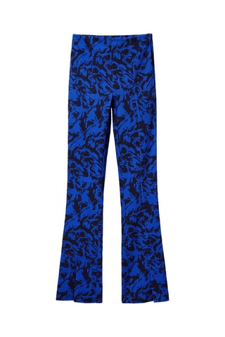 Broek flare cut model- Blauw