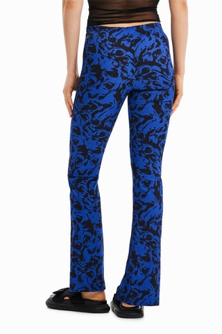 Broek flare cut model- Blauw