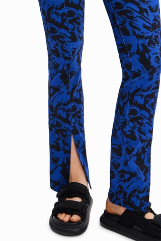 Broek flare cut model- Blauw