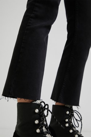 Jeans Flare Cut Zwart