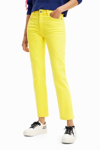7/8 Rechte Jeans - Geel