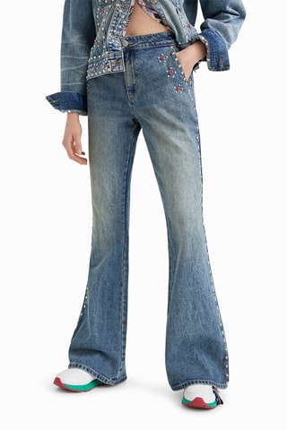 Jeans Flare Cut Blauw