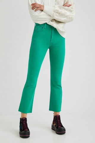 Jeans Flare Cut Groen