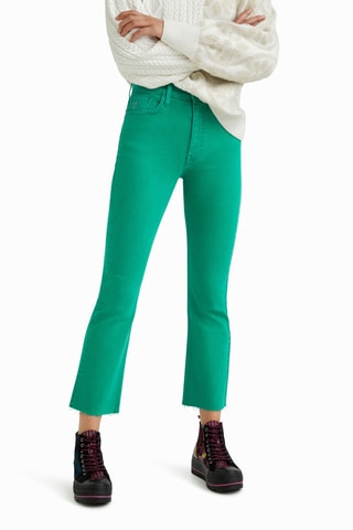 Jeans Flare Cut Groen