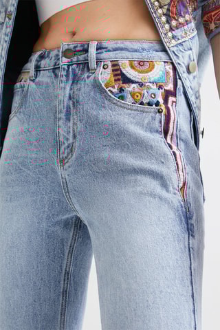 7/8 Jeans Slim Fit Hemelsblauw