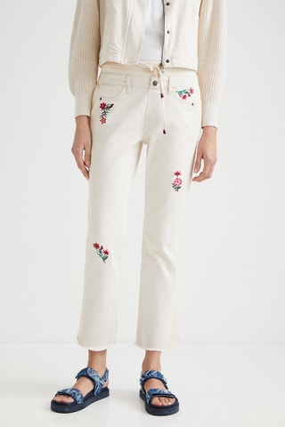 Rechte Jeans Ecru
