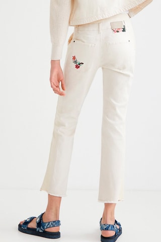 Rechte Jeans Ecru