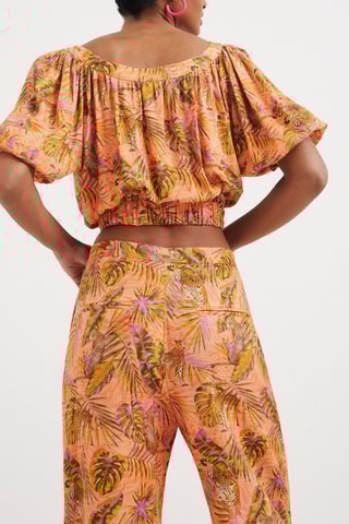 Crop Top Oranje en Groen