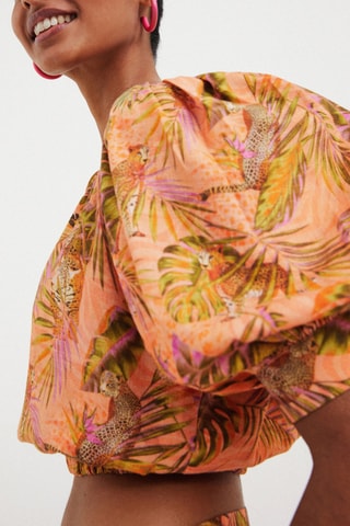 Crop Top Oranje en Groen