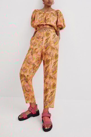 Crop Top Oranje en Groen