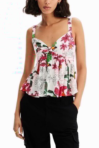 Top - Wit en Roze