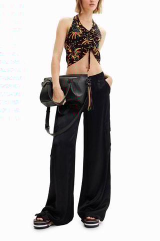 Crop top - Zwart