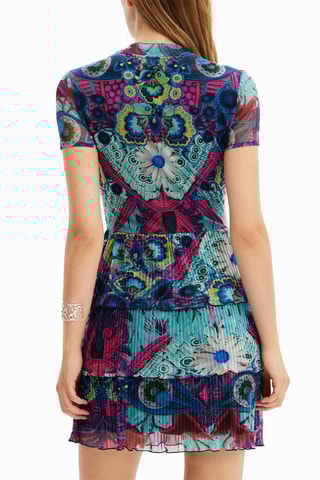 Jurk met Ruches - Marineblauw