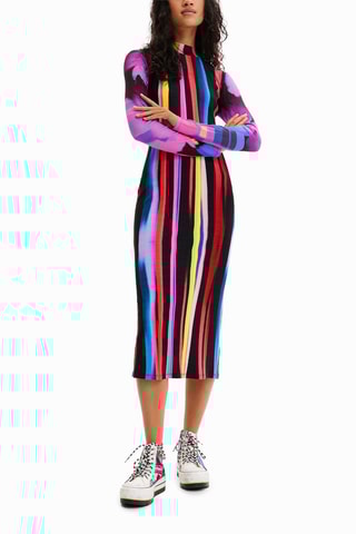 Midi-jurk - Fuchsia