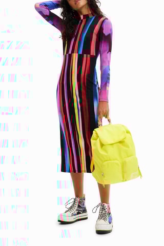 Midi-jurk - Fuchsia