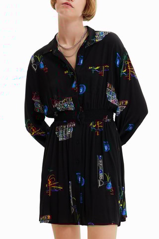 Blouse-jurk - Zwart