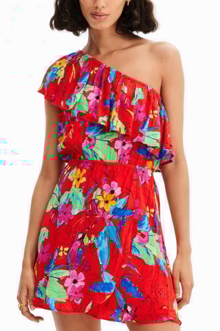 Asymmetrische Jurk - Rood