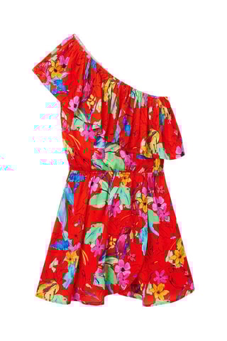 Asymmetrische Jurk - Rood
