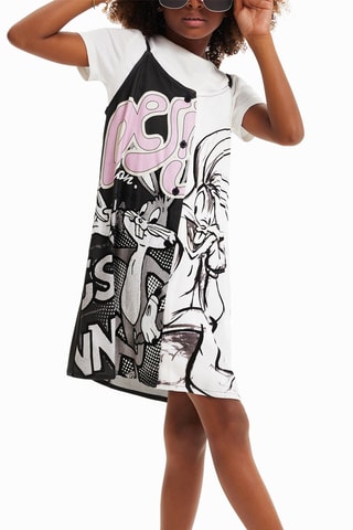 Jurk Trompe-l'oeil Bugs Bunny Looney Tunes - Zwart