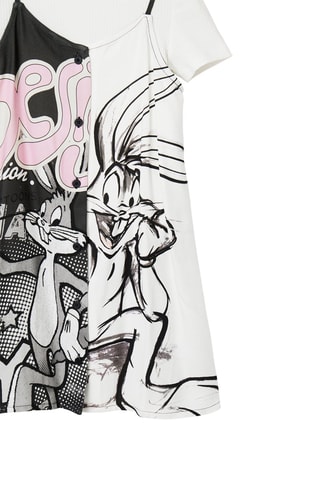 Jurk Trompe-l'oeil Bugs Bunny Looney Tunes - Zwart